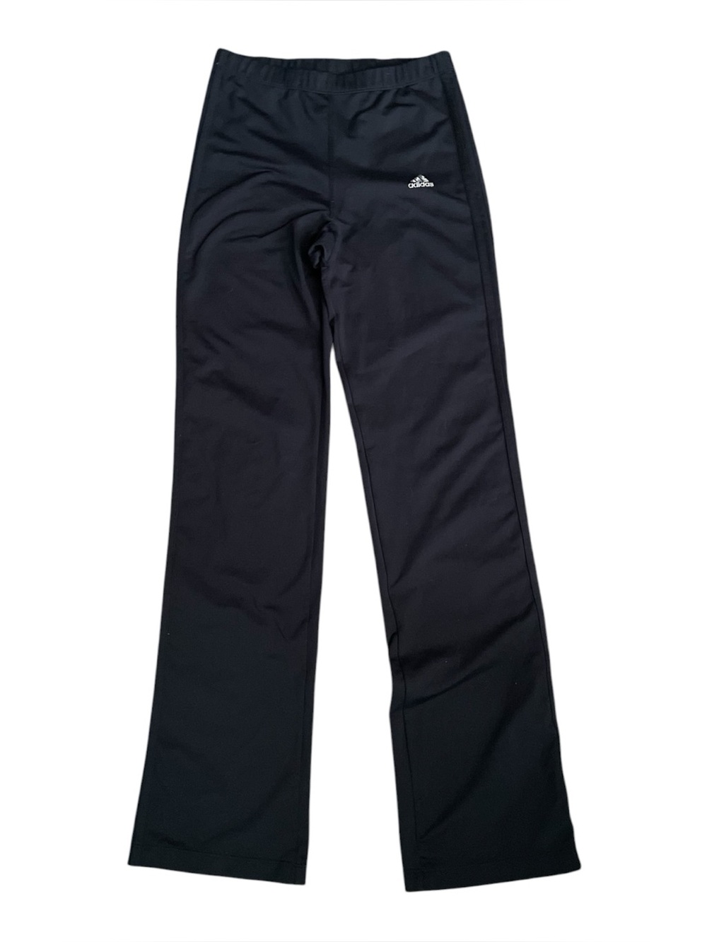 adidas— Black & pink high waisted active wear pants with slight flare